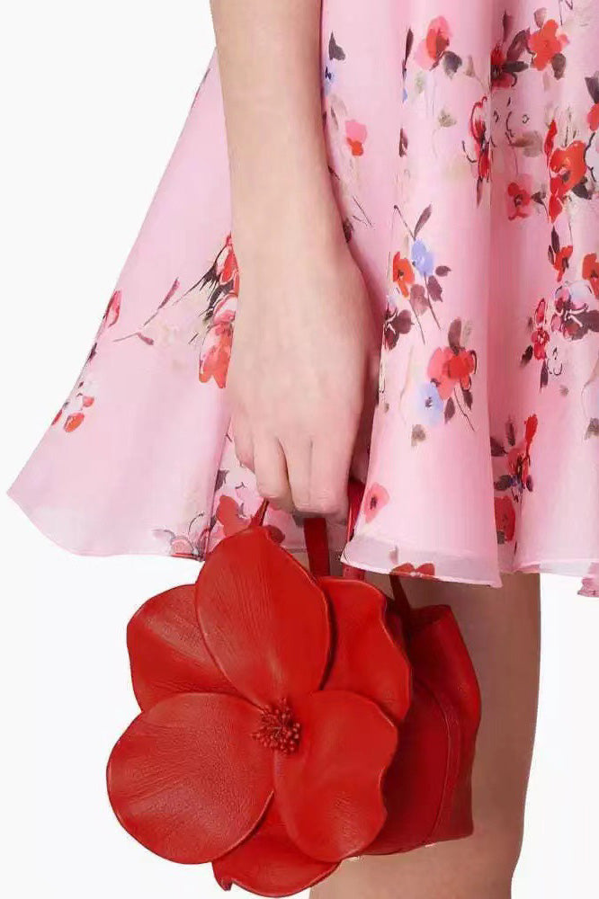 Blumenhandtasche aus Kunstleder – Eleganz und Stil