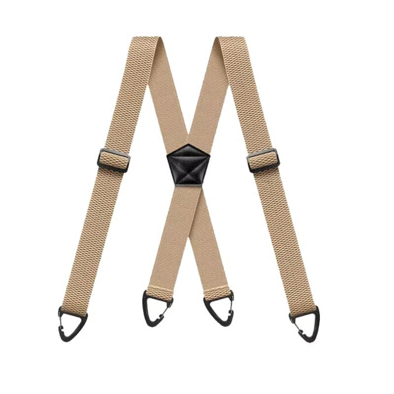 Hosenträger Herren X-Form – 4 Clips, Verstellbar, Unsichtbar unter dem Hemd