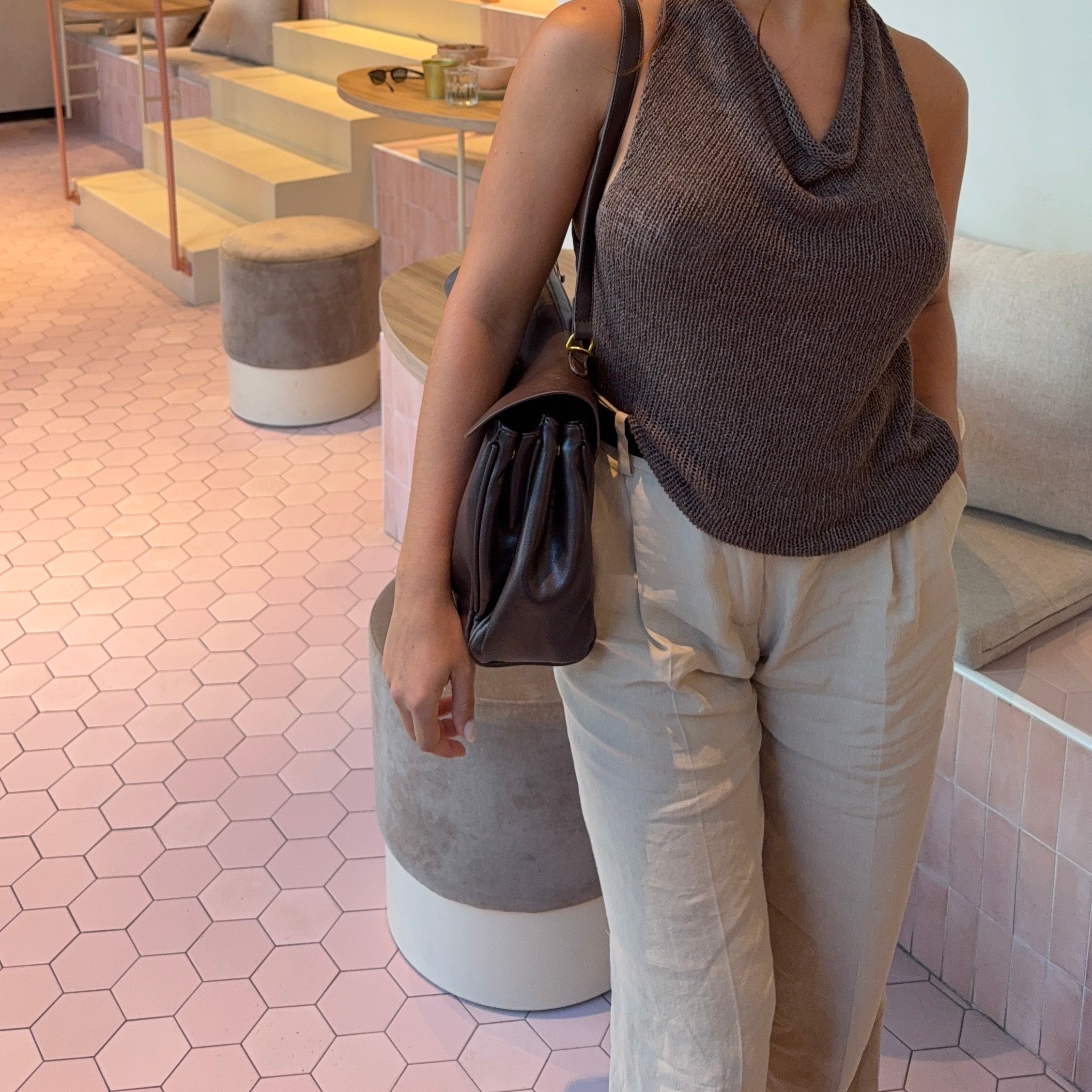 Vintage Lederhandtasche Ciara