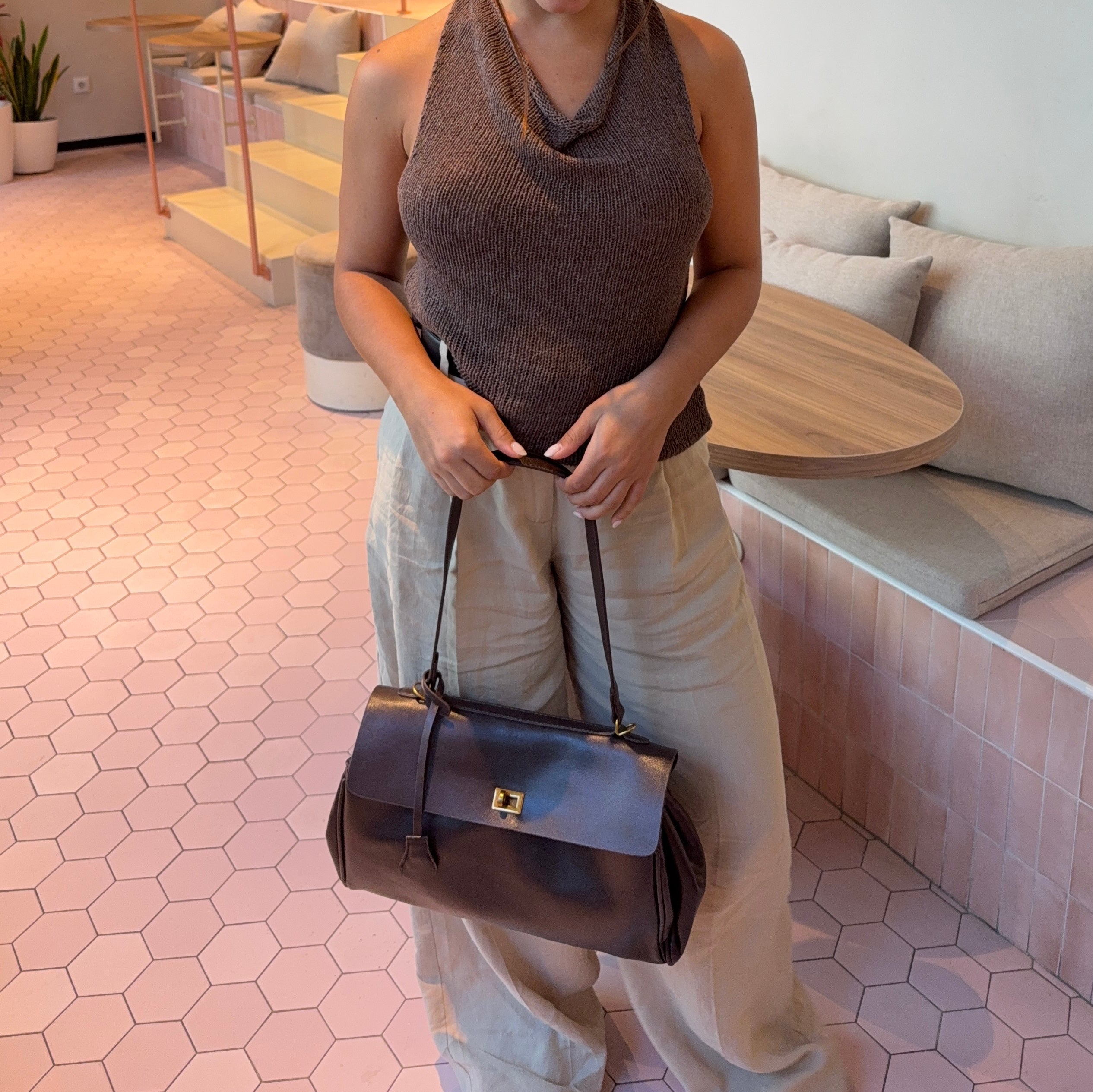 Vintage Lederhandtasche Ciara