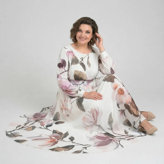 Manuela™ Kleid mit definierter Taille und U Boot Ausschnitt