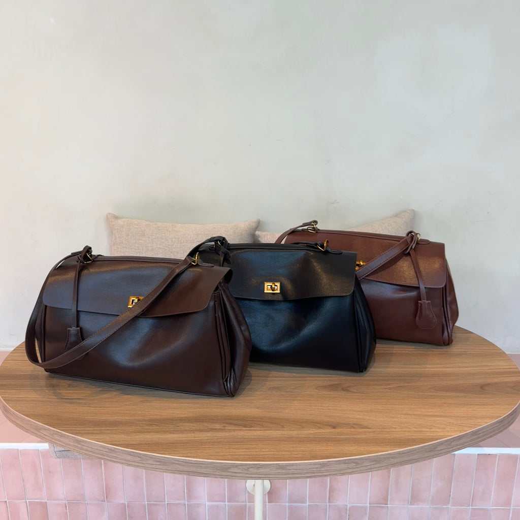 Vintage Lederhandtasche Ciara