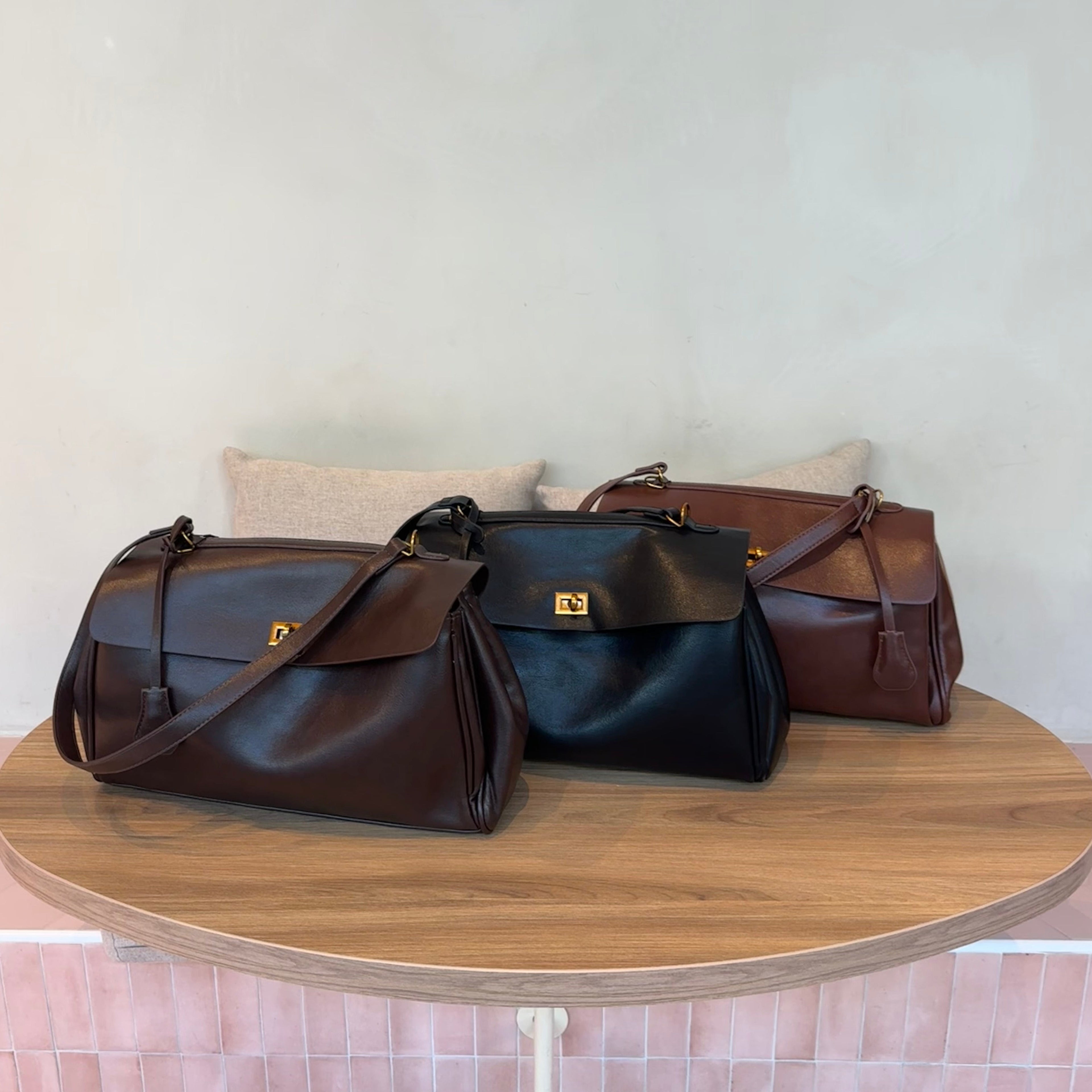 Vintage Lederhandtasche Ciara