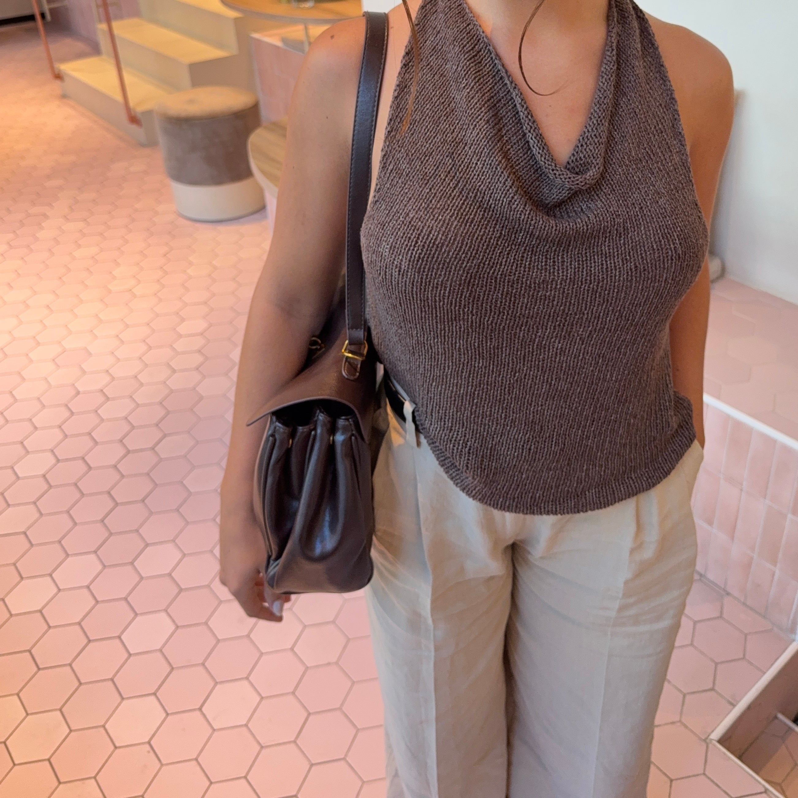 Vintage Lederhandtasche Ciara