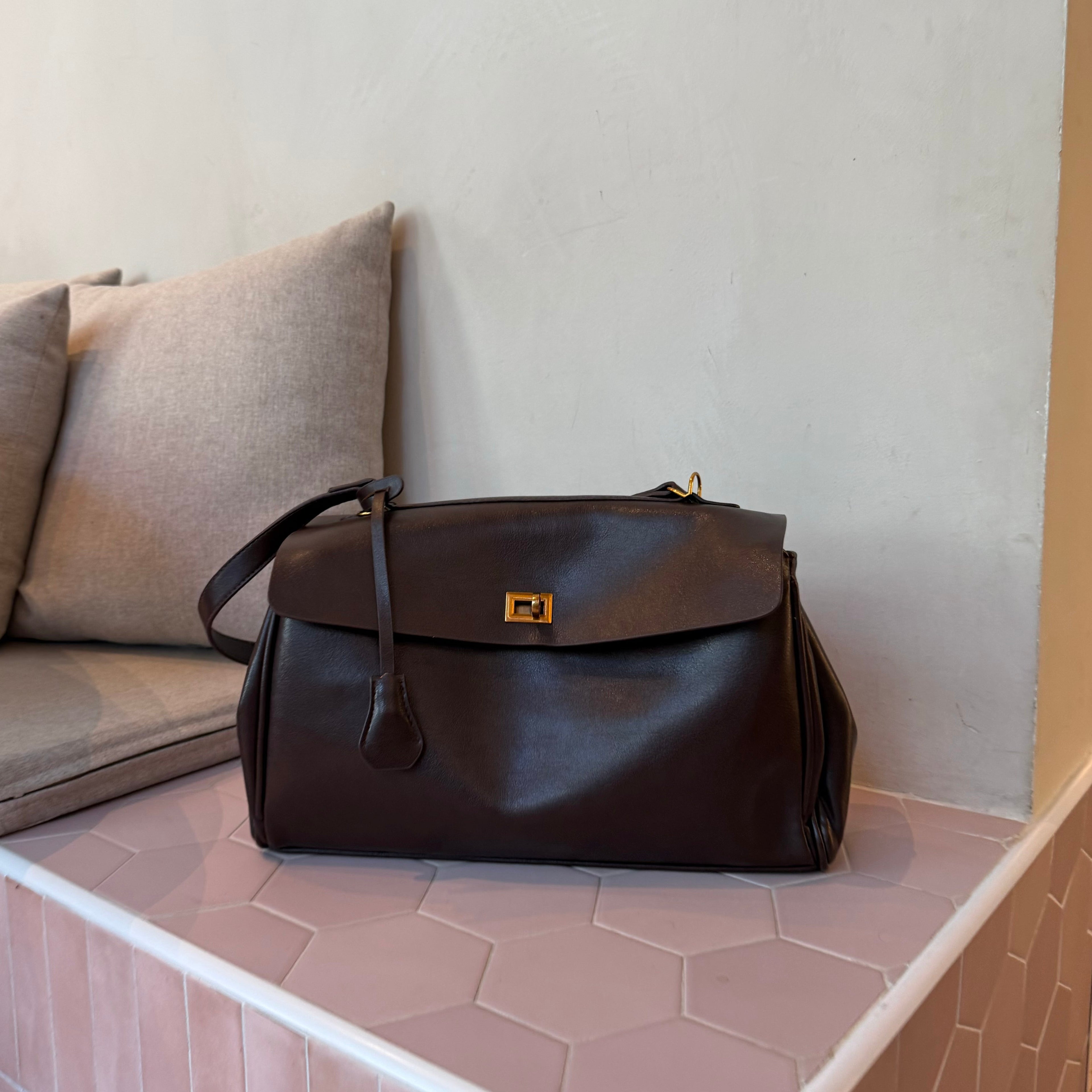 Vintage Lederhandtasche Ciara