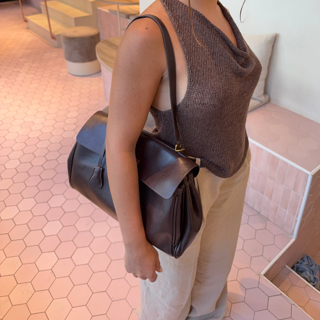 Vintage Lederhandtasche Ciara