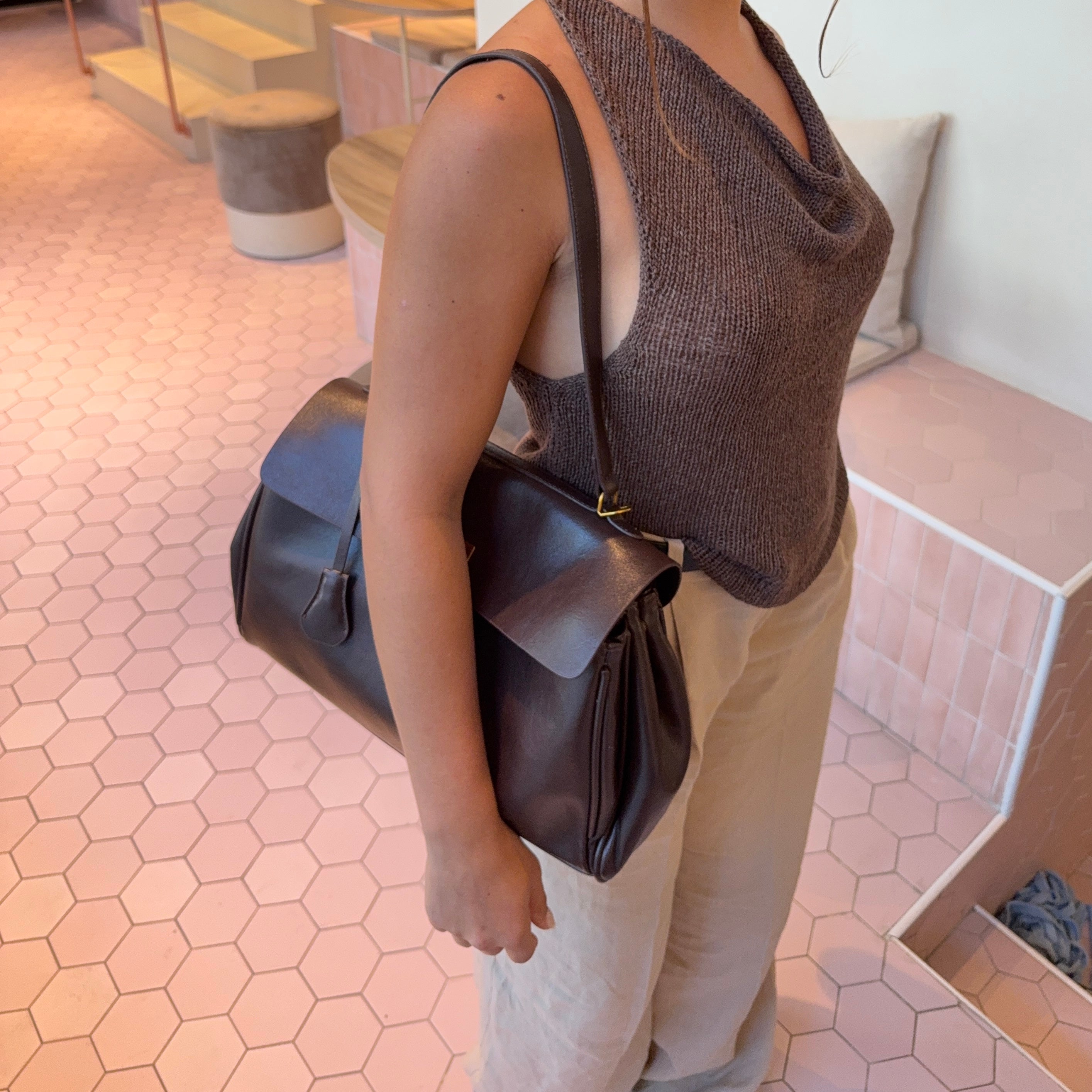 Vintage Lederhandtasche Ciara